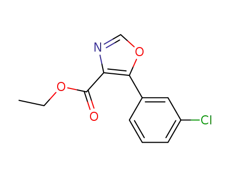 Molecular Structure of 127919-27-1 (ethyl5-(3-chlorophenyl)oxazole-4-carboxylate)