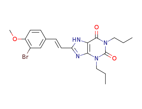 151539-48-9,8-[(E)-2-(3-bromo-4-methoxyphenyl)ethenyl]-1,3-dipropyl-3,7-dihydro-1H-purine-2,6-dione,