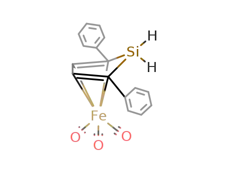 Molecular Structure of 111801-35-5 ((η4-1,1-dihydro-2,5-diphenylsilacyclopentadiene)tricarbonyliron)
