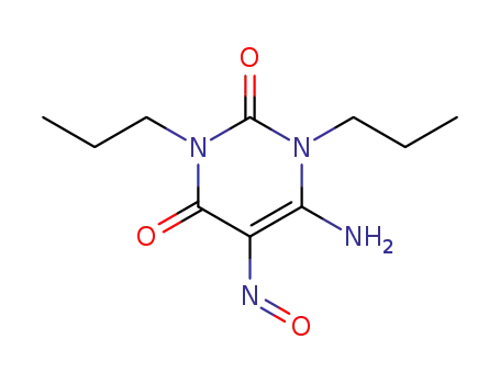 Molecular Structure of 81250-33-1 (6-Amino-1,3-dipropyl-5-nitrosouracil)