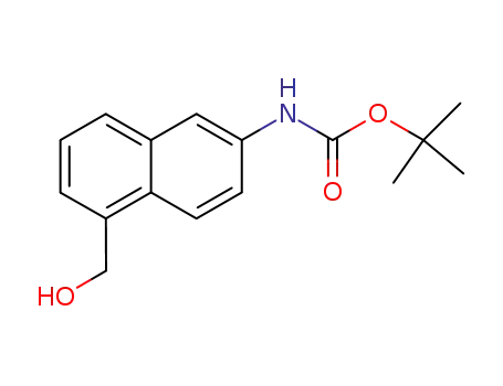 Molecular Structure of 685902-89-0 (TERT-BUTYL [5-(HYDROXYMETHYL)-2-NAPHTHYL]CARBAMATE)