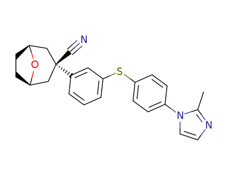 8-Oxabicyclo[3.2.1]octane-3-carbonitrile, 3-[3-[[4-(2-methyl-1H-imidazol-1-yl)phenyl]thio]phenyl]-, endo-