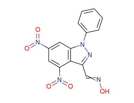 1H-Indazole-3-carboxaldehyde, 4,6-dinitro-1-phenyl-, oxime