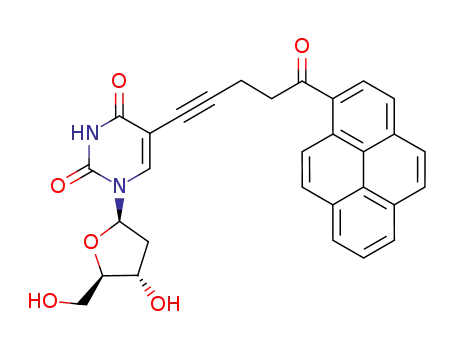 Molecular Structure of 796875-91-7 (Uridine, 2'-deoxy-5-[5-oxo-5-(1-pyrenyl)-1-pentynyl]-)
