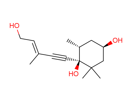 1,4-CYCLOHEXANDIOL, 1-(5-HYDROXY-3-METHYL-3-PENTEN-1-YNYL)-2,2,6-TRIMETHYL-, [1S-[1A,1(E),4A,6SS]]CAS