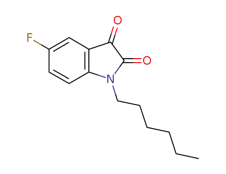 Molecular Structure of 85511-62-2 (5-fluoro-1-hexyl-isatin)