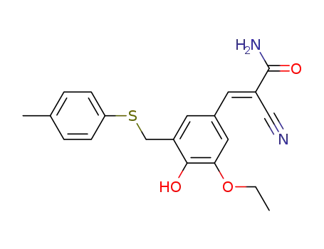 Molecular Structure of 107787-97-3 ((2E)-2-cyano-3-(3-ethoxy-4-hydroxy-5-{[(4-methylphenyl)sulfanyl]methyl}phenyl)prop-2-enamide)
