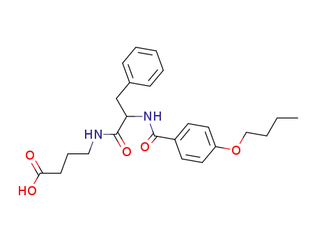 Molecular Structure of 172798-63-9 (4-[[2-[(4-butoxybenzoyl)amino]-3-phenyl-propanoyl]amino]butanoic acid)