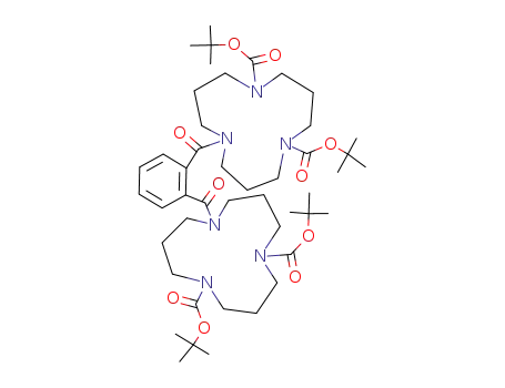 Molecular Structure of 175854-44-1 (1,1'-phthaloylbis<5,9-bis(tert-butyloxycarbonyl)-1,5,9-triazacyclododecane>)