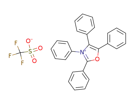 Molecular Structure of 81640-37-1 (2,3,4,5-tetraphenyloxazolium trifluoromethanesulphonate)