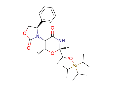 (2S,5S,6R)-6-Methyl-5-((R)-2-oxo-4-phenyl-oxazolidin-3-yl)-2-((R)-1-triisopropylsilanyloxy-ethyl)-[1,3]oxazinan-4-one