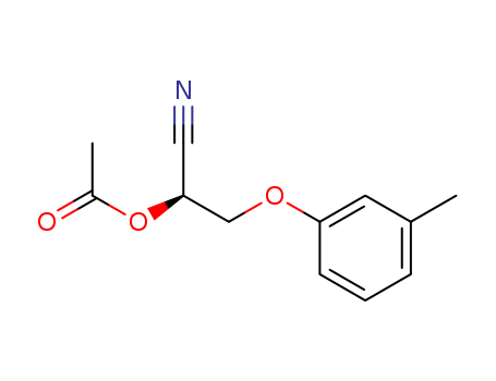 Propanenitrile, 2-(acetyloxy)-3-(3-methylphenoxy)-, (S)-