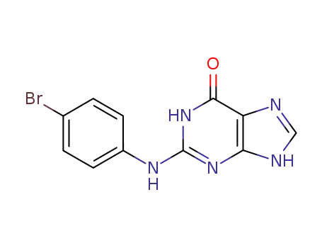 Molecular Structure of 123994-72-9 (2-[(4-bromophenyl)amino]-3,7-dihydro-6H-purin-6-one)