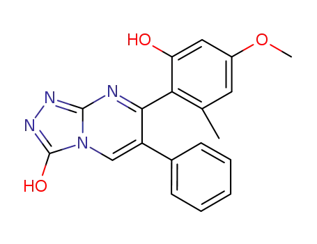 Molecular Structure of 1232562-06-9 (3-hydroxy-6-phenyl-7-(2-hydroxy-4-methoxy-6-methylphenyl)-[1,2,4]triazolo[4,3-a]pyrimidine)