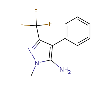 Molecular Structure of 63156-74-1 (1-METHYL-4-PHENYL-3-(TRIFLUOROMETHYL)-1H-PYRAZOL-5-AMINE)