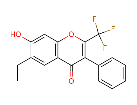 4H-1-Benzopyran-4-one,6-ethyl-7-hydroxy-3-phenyl-2-(trifluoromethyl)-