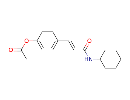 2-Propenamide, 3-[4-(acetyloxy)phenyl]-N-cyclohexyl-, (E)-