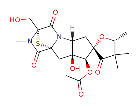 Spiro[8H-3,9a-epithio-7H-cyclopenta[4,5]pyrrolo[1,2-a]pyrazine-7,2'(3'H)-furan]-1,3',4-trione,8-(acetyloxy)octahydro-8a-hydroxy-3-(hydroxymethyl)-2,4',4',5'-tetramethyl-, (2'S,3R,5'R,5aR,8S,8aS,9aR)-