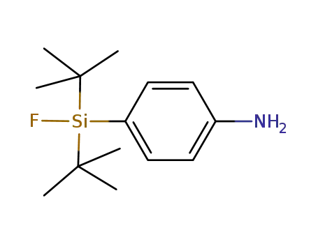 Molecular Structure of 1146956-35-5 (p-aminophenyl-di-tert-butylfluorosilane)