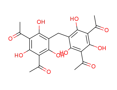 Molecular Structure of 58316-48-6 (1,1',1'',1'''-[Methylenebis(2,4,6-trihydroxy-5,1,3-benzenetriyl)]tetrakisethanone)