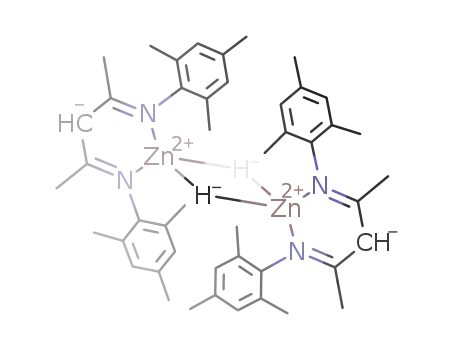 Molecular Structure of 1234094-51-9 (Zn<sub>2</sub>H<sub>2</sub>((2,4,6-Me<sub>3</sub>C<sub>6</sub>H<sub>2</sub>)NC(Me))2CH)2)