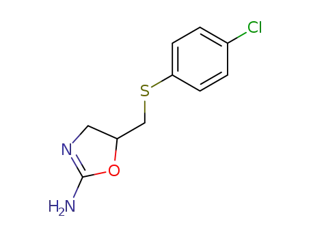 Molecular Structure of 50510-11-7 (2-Amino-5-[(p-chlorophenyl)thiomethyl]-2-oxazoline)