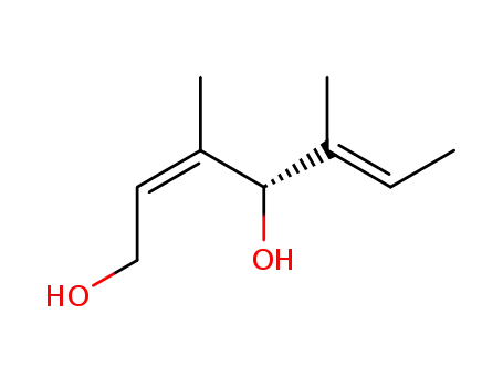Molecular Structure of 879395-66-1 (2,5-Heptadiene-1,4-diol, 3,5-dimethyl-, (2Z,4S,5E)-)
