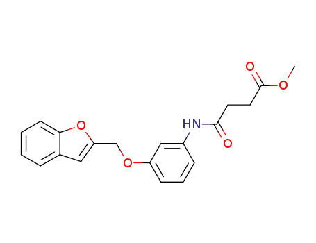 Molecular Structure of 104257-02-5 (Butanoic acid, 4-[[3-(2-benzofuranylmethoxy)phenyl]amino]-4-oxo-,
methyl ester)