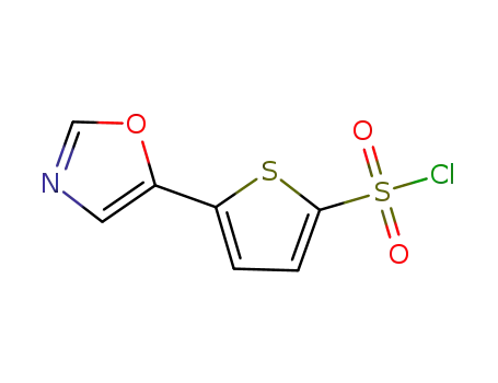 Molecular Structure of 321309-40-4 (5-(1,3-OXAZOL-5-YL)-2-THIOPHENESULFONYL CHLORIDE)