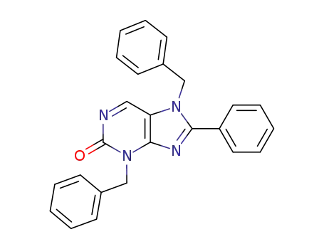 Molecular Structure of 182862-78-8 (2H-Purin-2-one, 3,7-dihydro-8-phenyl-3,7-bis(phenylmethyl)-)