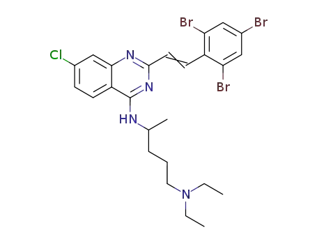 2-(2,4,6-Tribromostyryl)-4-(delta-diethylamino-alpha-methylbutylamino)-7-chloroquinazoline