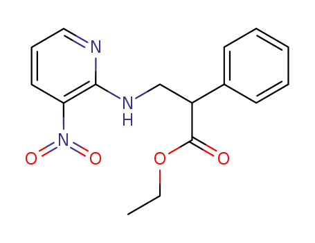 Benzeneacetic acid, a-[[(3-nitro-2-pyridinyl)amino]methyl]-, ethyl ester
