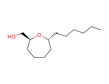 Molecular Structure of 123151-65-5 (2-Oxepanemethanol, 7-hexyl-, (2S,7S)-)