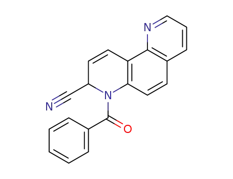 Molecular Structure of 29924-57-0 (7-Benzoyl-7,8-dihydro-1,7-phenanthroline-8-carbonitrile)