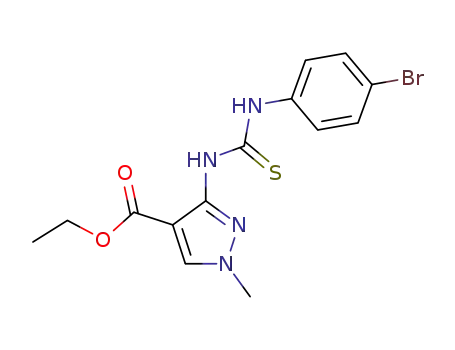 1-methyl-N-(4-carboethoxypyrazol-3-yl)-N'-(4-bromophenyl)thiourea