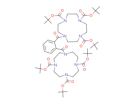 Molecular Structure of 175854-41-8 (1,1'-phthaloylbis<4,7,10-tris(tert-butyloxycarbonyl)-1,4,7,10-tetraazacyclododecane>)
