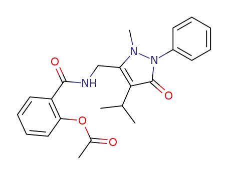 Molecular Structure of 74512-62-2 (2-[(4-Isopropyl-2-methyl-5-oxo-1-phenyl-3-pyrazolin-3-yl)methylcarbamoyl]phenylacetate)