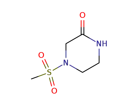 Molecular Structure of 59701-96-1 (Piperazinone, 4-(methylsulfonyl)- (9CI))