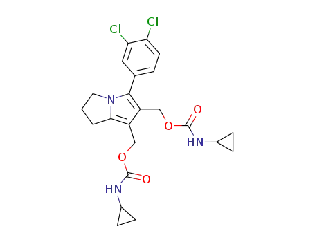 [5-(3,4-dichlorophenyl)-2,3-dihydro-1H-pyrrolizine-6,7-diyl]dimethanediyl bis(cyclopropylcarbamate)