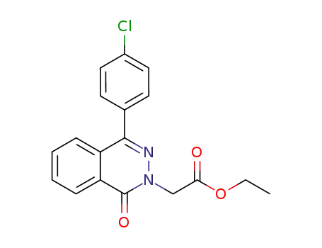 Molecular Structure of 132544-80-0 ([4-(4-chlorophenyl)-1(2H)-oxophthalazin-2-yl]acetic acid ethyl ester)