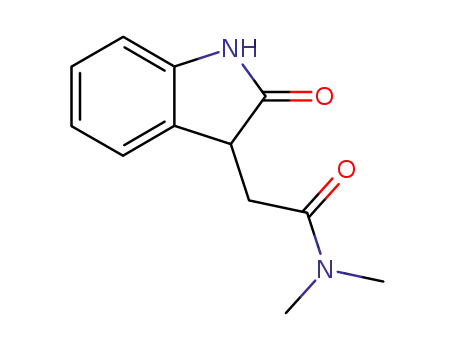 Molecular Structure of 105643-23-0 (1H-Indole-3-acetamide, 2,3-dihydro-N,N-dimethyl-2-oxo-)