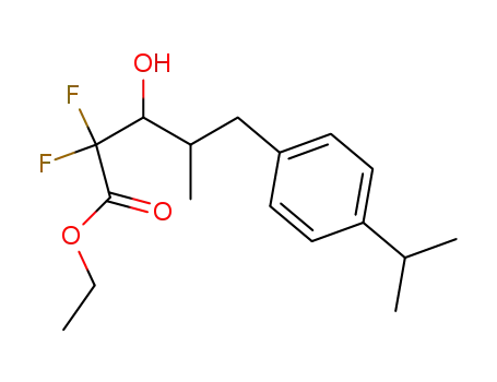 2,2-Difluoro-3-hydroxy-5-(4-isopropyl-phenyl)-4-methyl-pentanoic acid ethyl ester