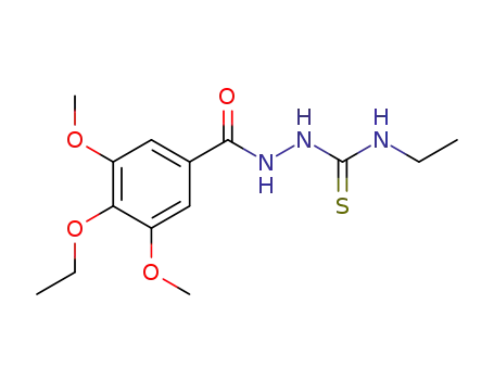 Molecular Structure of 77803-38-4 (Benzoic acid, 4-ethoxy-3,5-dimethoxy-,
2-[(ethylamino)thioxomethyl]hydrazide)