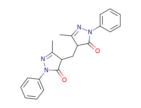 5-methyl-4-[(3-methyl-5-oxo-1-phenyl-4H-pyrazol-4-yl)methyl]-2-phenyl-4H-pyrazol-3-one cas  7149-40-8