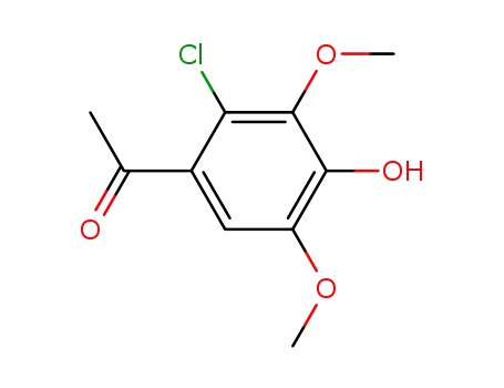 Molecular Structure of 94649-70-4 (1-(2-chloro-4-hydroxy-3,5-dimethoxyphenyl)ethanone)