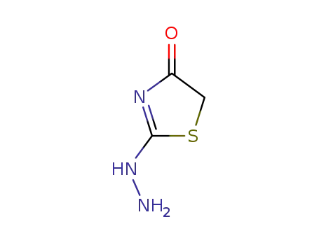 Molecular Structure of 32003-36-4 (2-Thiazolin-4-one, 2-hydrazino-)