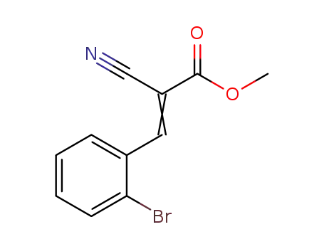Molecular Structure of 109460-96-0 (METHYL2-CYANO-3-(2-BROMOPHENYL)-ACRYLATE)