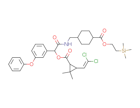 4-{[2-[3-(2,2-Dichloro-vinyl)-2,2-dimethyl-cyclopropanecarbonyloxy]-2-(3-phenoxy-phenyl)-acetylamino]-methyl}-cyclohexanecarboxylic acid 2-trimethylsilanyl-ethyl ester