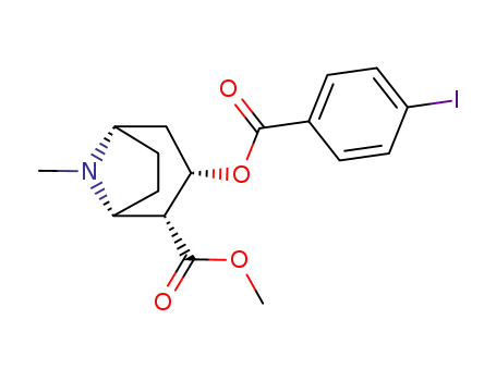 Molecular Structure of 141120-39-0 (methyl (1R,2R,3S,5S)-3-[(4-iodobenzoyl)oxy]-8-methyl-8-azabicyclo[3.2.1]octane-2-carboxylate)
