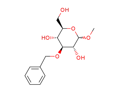 Molecular Structure of 108644-64-0 (methyl 3-O-benzyl-α,β-D-glucopyranoside)